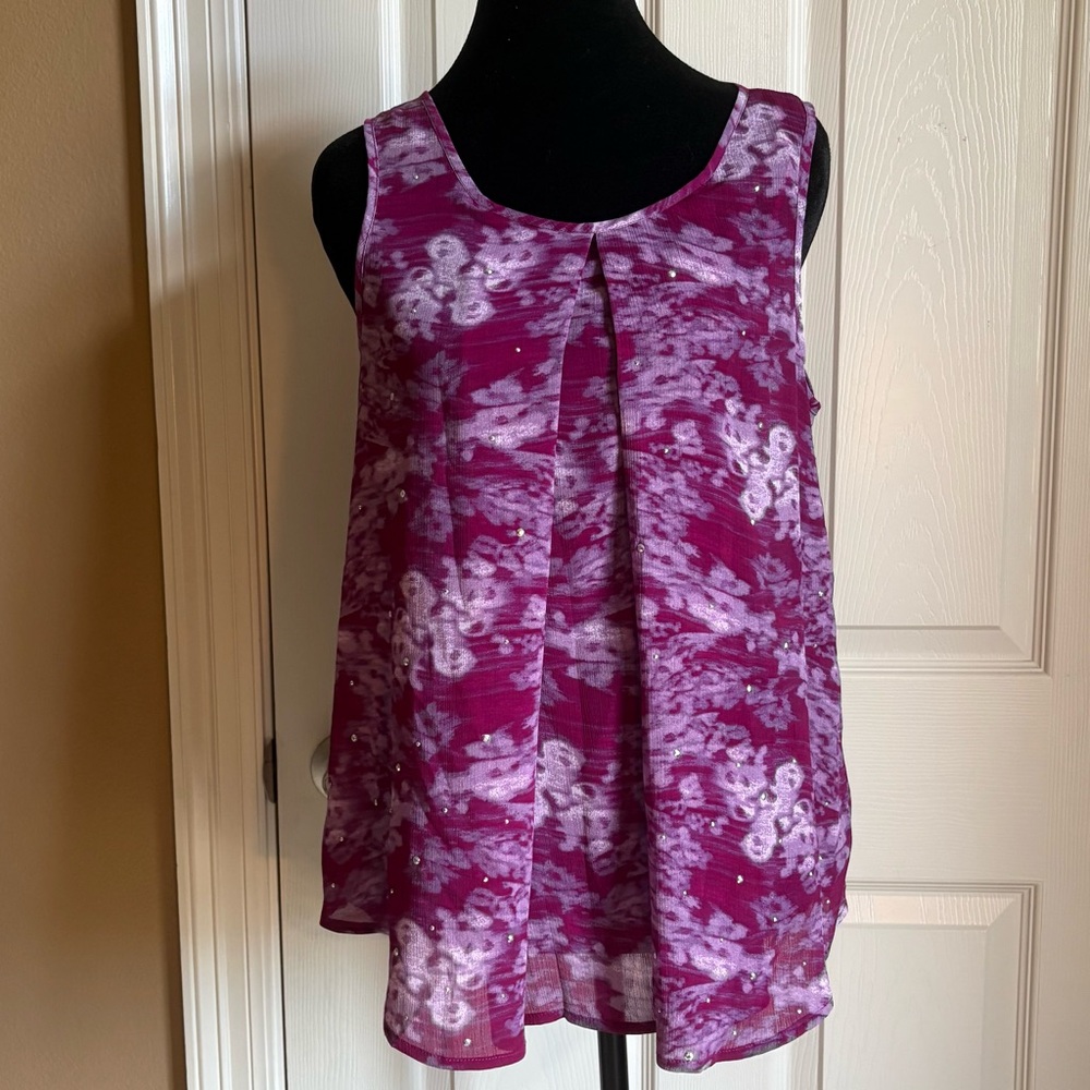 JUICY COUTURE Sequin Abstract Blouse